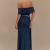Arna mesh maxi-rok – middernachtblauw Arna mesh maxi-rok – middernachtblauw