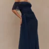 Arna mesh maxi-rok – middernachtblauw Arna mesh maxi-rok – middernachtblauw