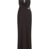 Arra chiffon en kanten halter maxi-jurk – Cacaobruin
