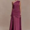 Asher Slinky maxi-jurk met één schouder – Neutraal paars Asher Slinky maxi-jurk met één schouder – Neutraal paars