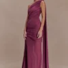 Asher Slinky maxi-jurk met één schouder – Neutraal paars Asher Slinky maxi-jurk met één schouder – Neutraal paars