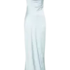 Ashley maxi-jurk met cowl-hals van kant en satijn – IJsblauw Ashley maxi-jurk met cowl-hals van kant en satijn – IJsblauw