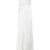 Ashley maxi-jurk met cowl-hals van kant en satijn – ivoor Ashley maxi-jurk met cowl-hals van kant en satijn – ivoor