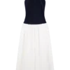 Ashwin Denim Katoen Midi Jurk – Indigo Blue Ashwin Denim Katoen Midi Jurk – Indigo Blue