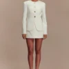 Asia Mixed Button Blazer – Ivoor