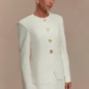 Asia Mixed Button Blazer – Ivoor