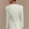 Asia Mixed Button Blazer – Ivoor