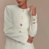 Asia Mixed Button Blazer – Ivoor