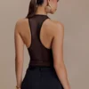 Aspyn slinky en mesh top – Zwart Aspyn slinky en mesh top – Zwart