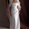 Asteria gedrapeerde chiffon sluier – ivoor Asteria gedrapeerde chiffon sluier – ivoor