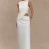 Astrid asymmetrische mouwloze top – Wit Astrid asymmetrische mouwloze top – Wit