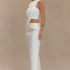Astrid asymmetrische mouwloze top – Wit Astrid asymmetrische mouwloze top – Wit