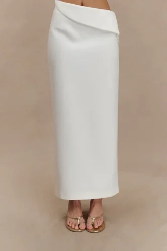 Astrid Suiting Midi-rok – Wit