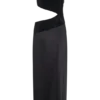 Athena one-shoulder maxi-jurk met strass – Zwart Athena one-shoulder maxi-jurk met strass – Zwart