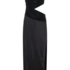 Athena one-shoulder maxi-jurk met strass – Zwart Athena one-shoulder maxi-jurk met strass – Zwart