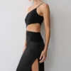 Athena one-shoulder maxi-jurk met strass – Zwart Athena one-shoulder maxi-jurk met strass – Zwart