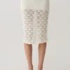 Atlantis gehaakte midi-rok – Wit Atlantis gehaakte midi-rok – Wit