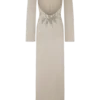 Atticus gebreide maxi-jurk met pailletten – goud
