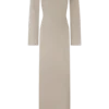 Atticus gebreide maxi-jurk met pailletten – goud