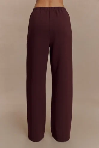 August jogger met rechte pijpen – Chocolade