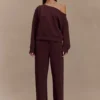 August jogger met rechte pijpen – Chocolade August jogger met rechte pijpen – Chocolade