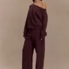 August jogger met rechte pijpen – Chocolade August jogger met rechte pijpen – Chocolade