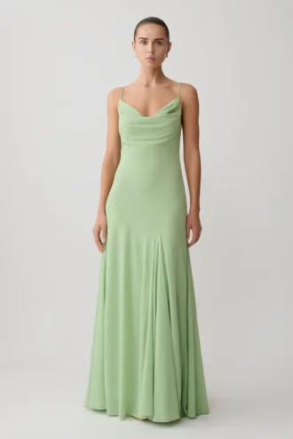 Aurelia Chiffon Maxi Jurk – Sage
