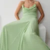 Aurelia Chiffon Maxi Jurk – Sage Aurelia Chiffon Maxi Jurk – Sage