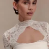 Aurelie maxi-jurk met lange mouwen en kant – ivoor Aurelie maxi-jurk met lange mouwen en kant – ivoor
