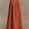 Autumn maxi-rok – gebrand oranje