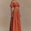 Autumn maxi-rok – gebrand oranje