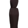 Aveline gedrapeerde halter midi-jurk – donkere chocoladebruin Aveline gedrapeerde halter midi-jurk – donkere chocoladebruin