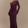 Avery maxi-jurk met lange mouwen – Pruim Avery maxi-jurk met lange mouwen – Pruim