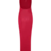 Ayella gebreide maxi-jurk met cowl-hals – Framboos