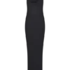 Ayella maxi-jurk met cowl-hals – Zwart