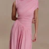 Ayeshya slinky asymmetrische maxi-jurk – Candy Pink Ayeshya slinky asymmetrische maxi-jurk – Candy Pink