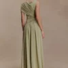 Ayeshya slinky asymmetrische maxi-jurk – salie Ayeshya slinky asymmetrische maxi-jurk – salie