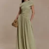 Ayeshya slinky asymmetrische maxi-jurk – salie Ayeshya slinky asymmetrische maxi-jurk – salie