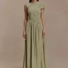 Ayeshya slinky asymmetrische maxi-jurk – salie Ayeshya slinky asymmetrische maxi-jurk – salie