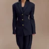 Bellamy getailleerde blazer – donker marineblauw Bellamy getailleerde blazer – donker marineblauw