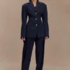 Bellamy getailleerde blazer – donker marineblauw Bellamy getailleerde blazer – donker marineblauw