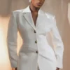 Bellamy getailleerde blazer – ivoor