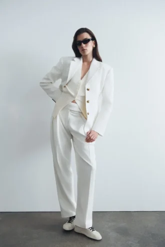 Bellamy getailleerde blazer – ivoor