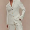 Bellamy getailleerde blazer – ivoor