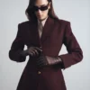 Bellamy getailleerde blazer – Mahonie