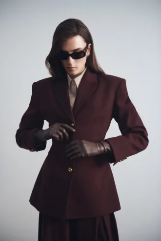 Bellamy getailleerde blazer – Mahonie
