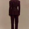 Bellamy getailleerde blazer – Mahonie