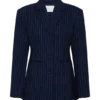 Bellamy getailleerde blazer – marineblauw met krijtstreep Bellamy getailleerde blazer – marineblauw met krijtstreep
