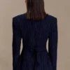 Bellamy getailleerde blazer – marineblauw met krijtstreep Bellamy getailleerde blazer – marineblauw met krijtstreep