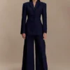 Bellamy getailleerde blazer – marineblauw met krijtstreep Bellamy getailleerde blazer – marineblauw met krijtstreep